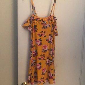 Spaghetti strap off the shoulder summer dress